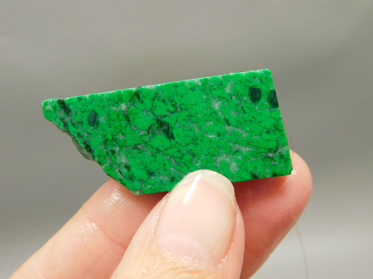 Maw Sit Sit Unpolished Stone Slab Green Jade Small Rock #O15
