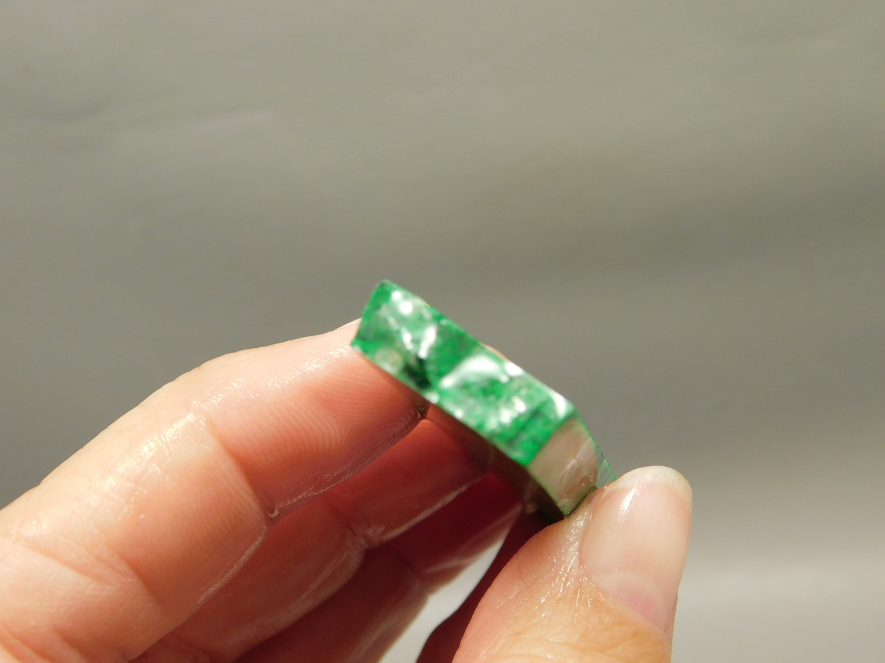 Maw Sit Sit Unpolished Stone Slab Green Jade Small Rock #O11