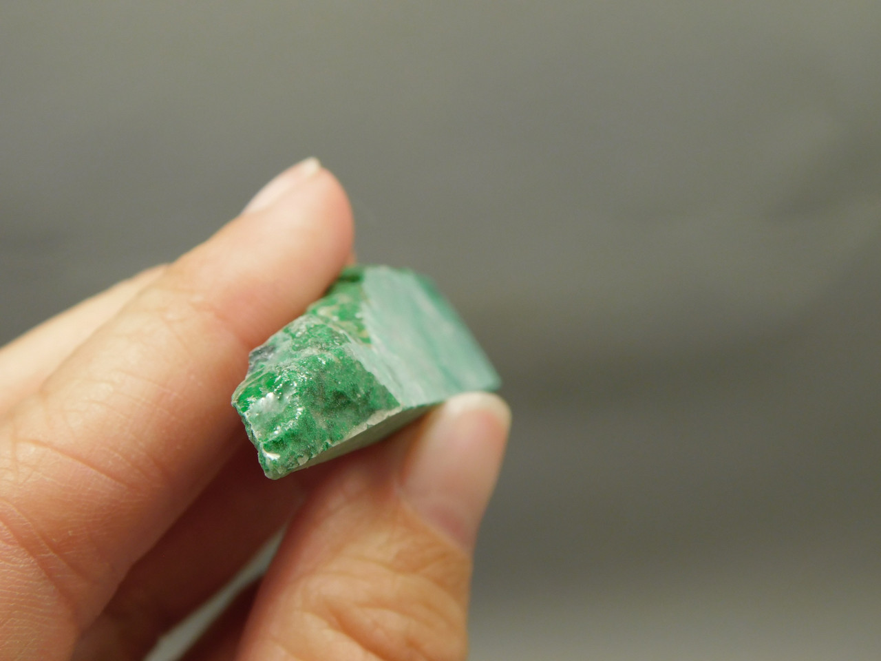 Maw Sit Sit Unpolished Stone Slab Green Jade Small Rock #O11