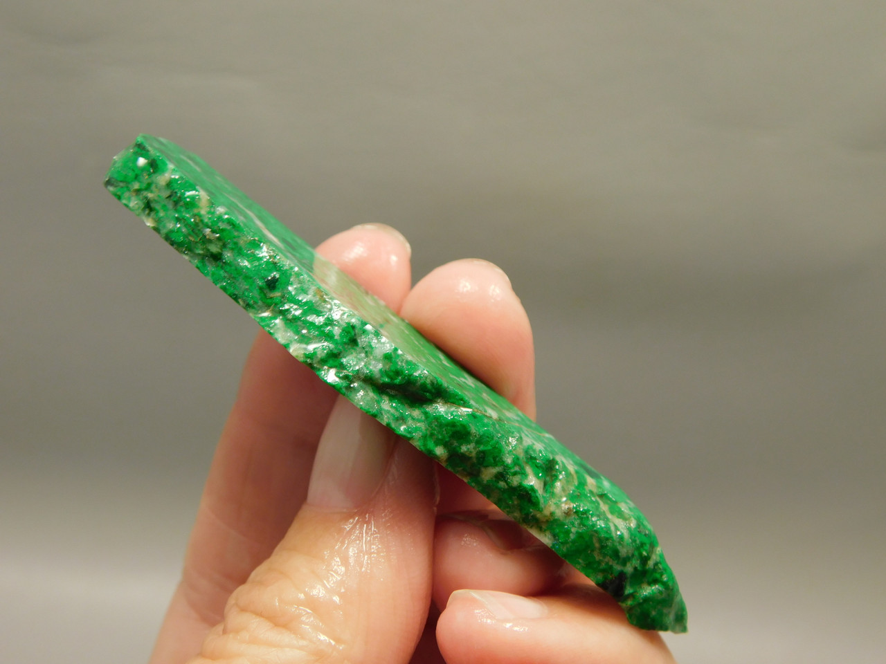 Maw Sit Sit Unpolished Stone Slab Green Jade Small Rock #O11
