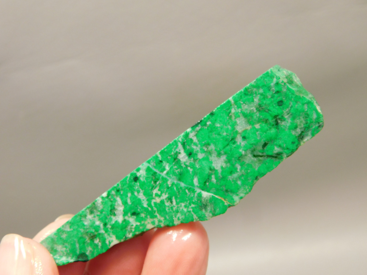 Maw Sit Sit Unpolished Stone Slab Green Jade Small Rock #O11