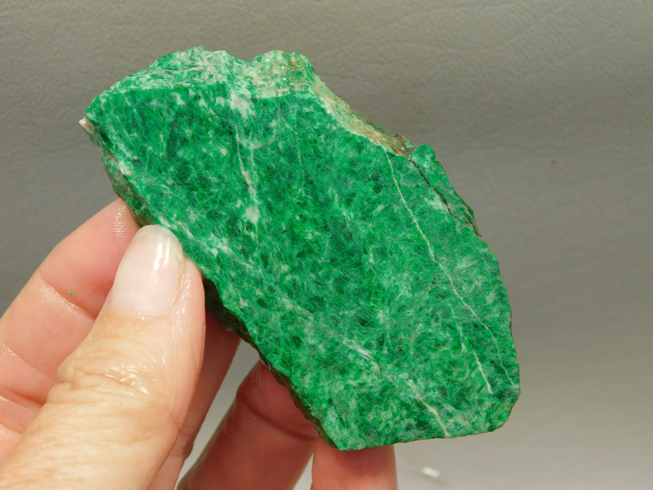 Maw Sit Sit Unpolished Stone Slab Green Jade Rough Rock #O20