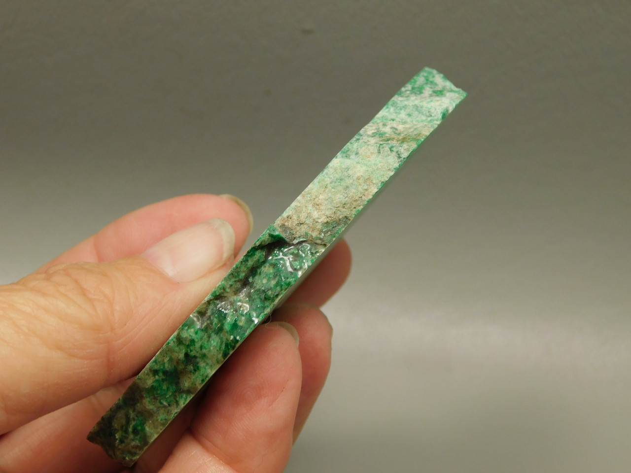 Maw Sit Sit Unpolished Stone Slab Green Jade Rough Rock #O20