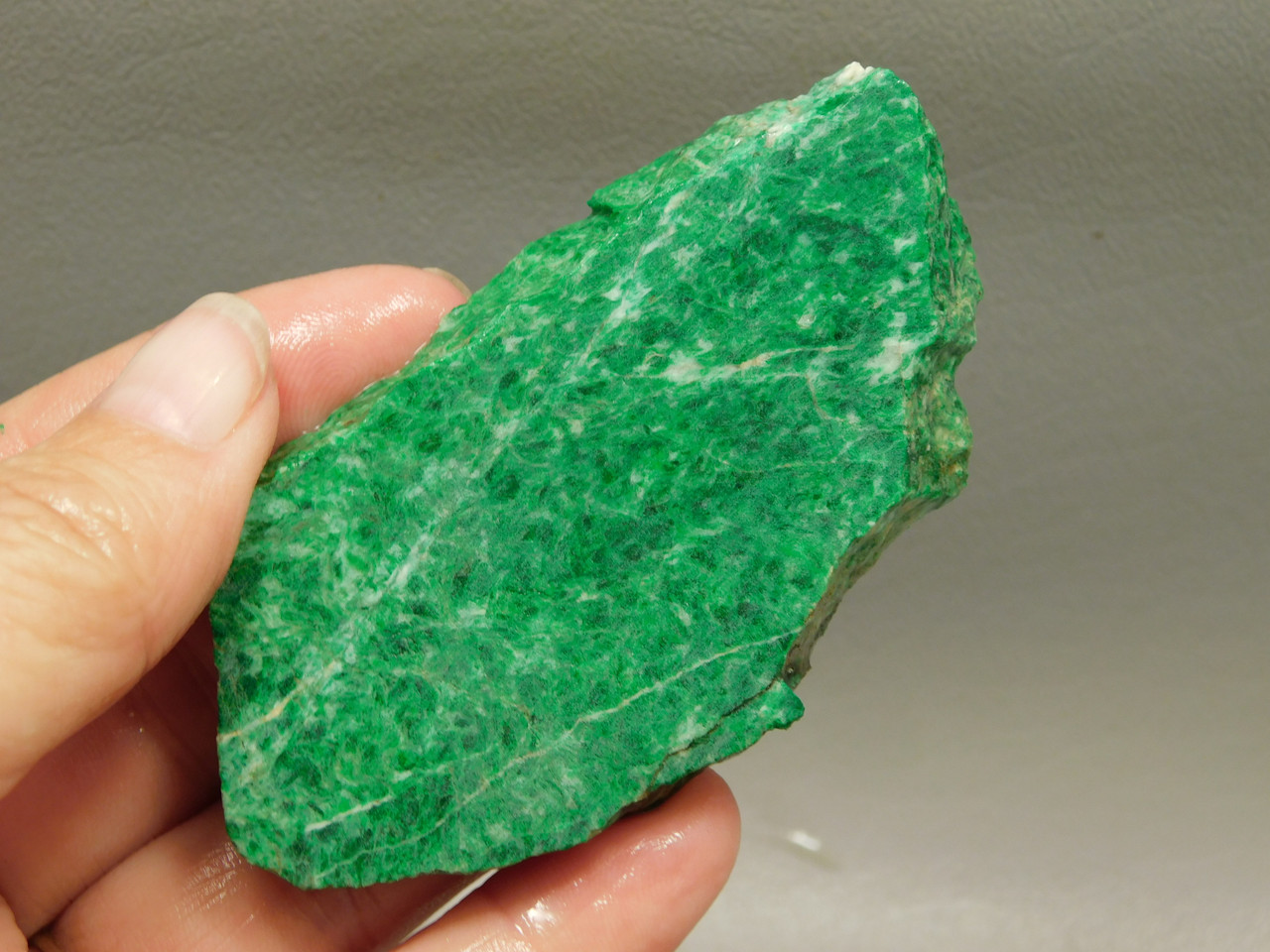 Maw Sit Sit Unpolished Stone Slab Green Jade Rough Rock #O20