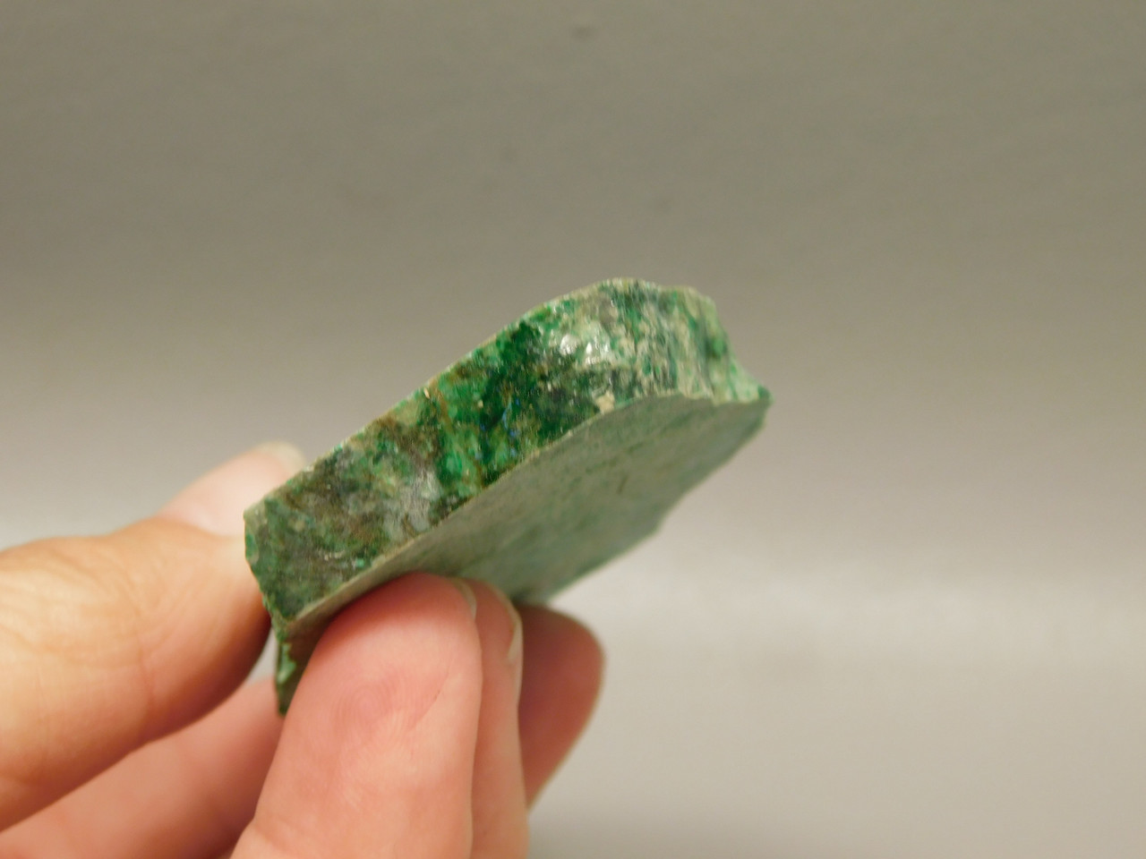 Maw Sit Sit Unpolished Stone Slab Green Jade Rough Rock #O20