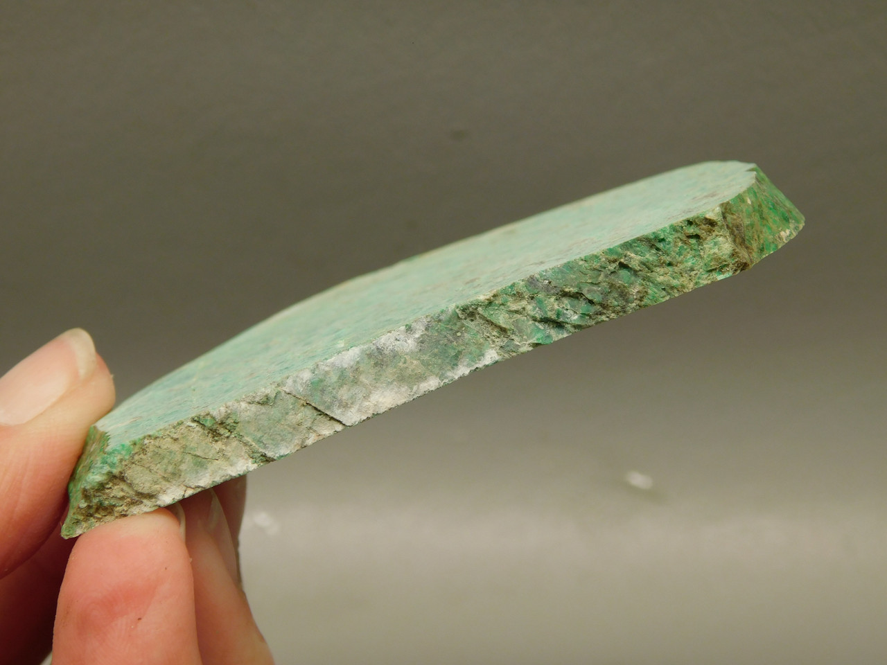Maw Sit Sit Unpolished Stone Slab Green Jade Rough Rock #O21
