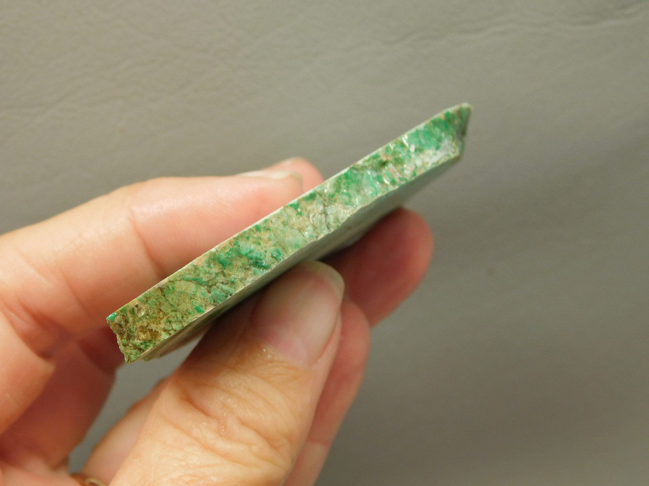 Maw Sit Sit Unpolished Stone Slab Green Jade Rough Rock #O22