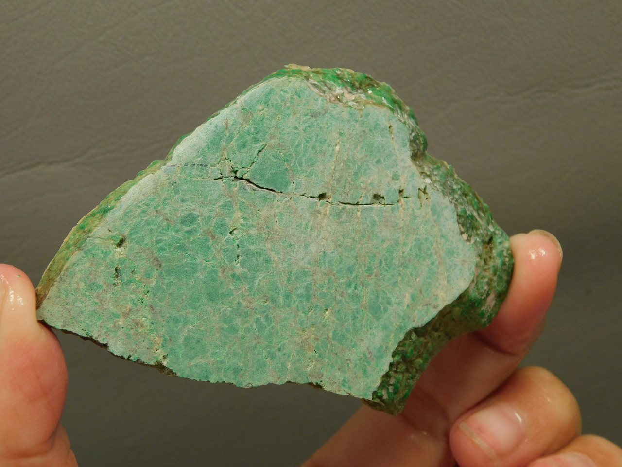 Maw Sit Sit Unpolished Stone Slab Green Jade Rough Rock #O22