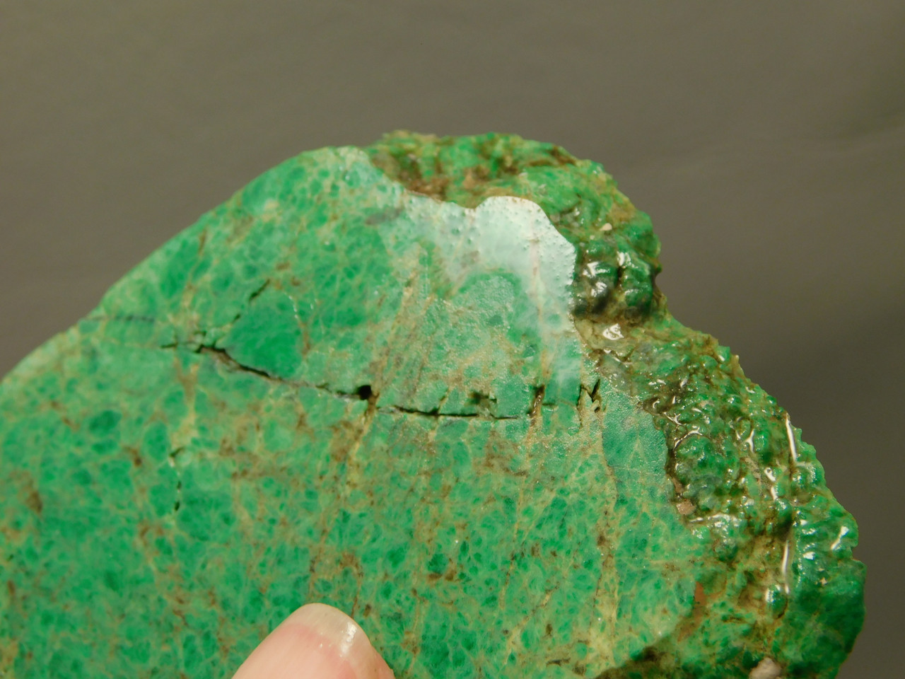 Maw Sit Sit Unpolished Stone Slab Green Jade Rough Rock #O22