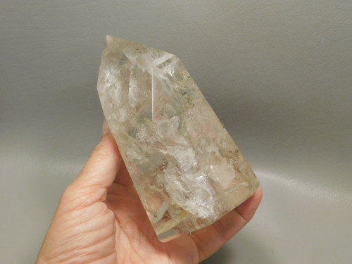 Natural Quartz Crystal Large 4.8 inch Polished Point Scenic Rock #O1