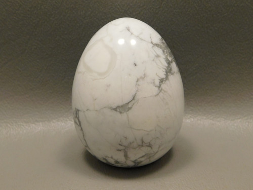 Howlite Egg Stone Carving 2 inch White Rock Gemstone #O4