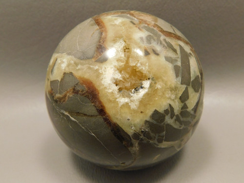 Septarian Nodule Stone 2.3 inch Sphere Ball Polished Rock Utah #O3