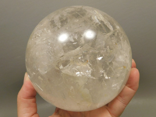 Natural Quartz Crystal Ball Large 4.2 inch Polished Stone Sphere #O1
