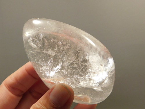 Quartz Crystal Natural Tumbled Polished Palm Stone Meditation #O11
