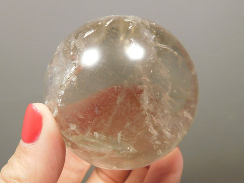 Citrine Quartz Crystal Ball 2.25 inch Clear Polished Natural Stone Sphere #O11