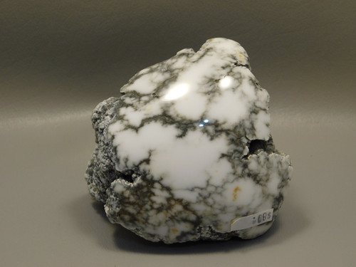 Howlite Decorator Polished Rock White Stone Tick Canyon California #O31