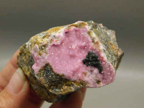 Pink Druse Crystals Cobaltocalcite  Natural Mineral Specimen Rock #O20