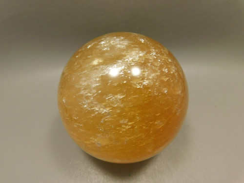 Honey Calcite Stone 3.25 inch Sphere Rock 82 mm Crystal Ball #O12