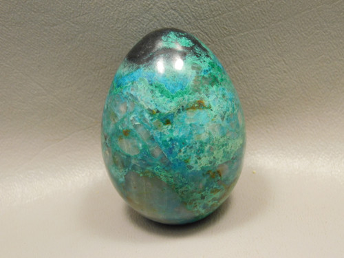 Chrysocolla Malachite Stone Egg Carving 2.2 inch Arizona #O8