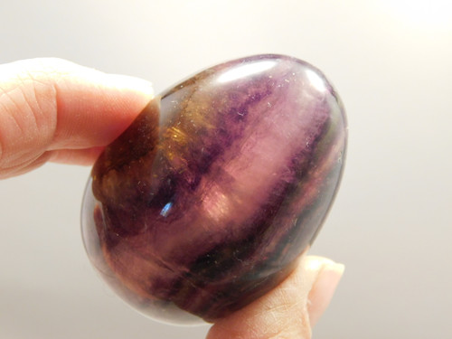 Fluorite Crystal Egg 2 inch Mineral Purple Stone 50 mm #O1