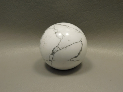 Howlite Sphere Stone Carving 1.5 inch  or 40 mm White Rock #O1