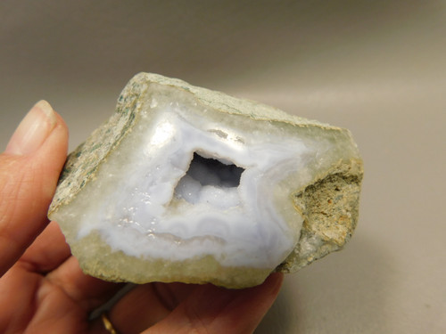 Blue Lace Agate Polished Rock Collector Crystal Display Piece #O12