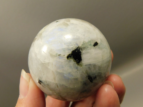 Moonstone Sphere 1.9 inch Polished Rock Rainbow Gemstone India #O3
