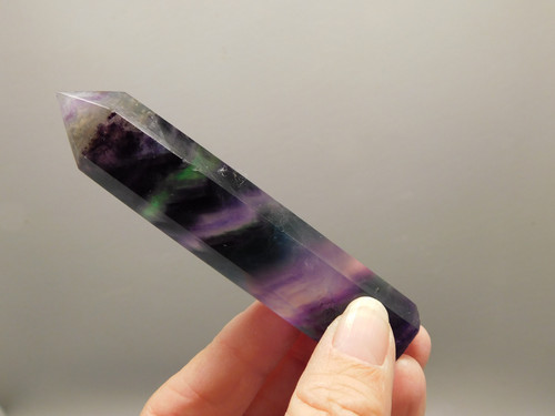 Fluorite Crystal Point 3.7 inch Polished Gemstone Tower #O1