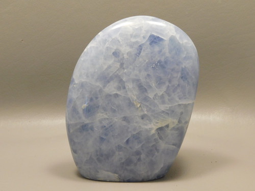 Blue Calcite Polished Rock 4 inch Madagascar Decorator Stone #O1