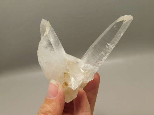 Lemurian Quartz Clear Natural Crystal Double Points 3.25 inch Healing Stone Columbia #O1