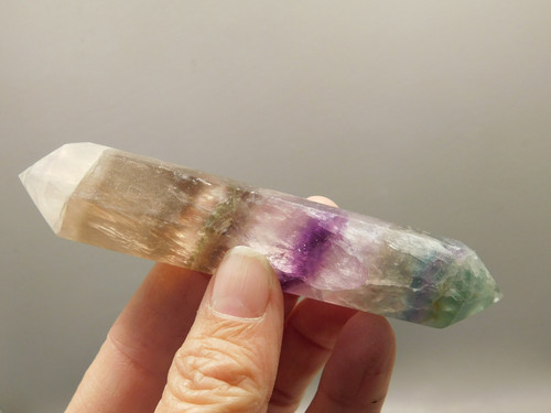 Fluorite Crystal Double Terminated Point 4 inch Wand #O13