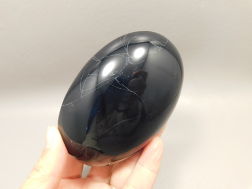Spiderweb Obsidian Polished Rock Massage Healing Stone #O3