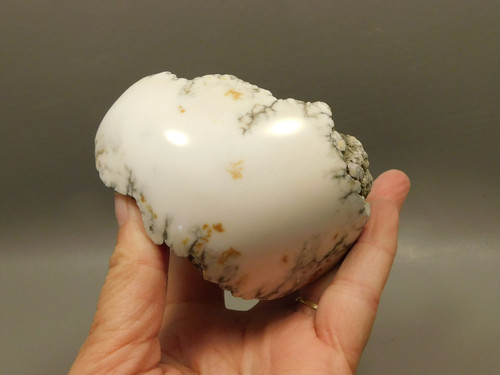 Howlite Polished Rock Decor White Stone Tick Canyon California #O33