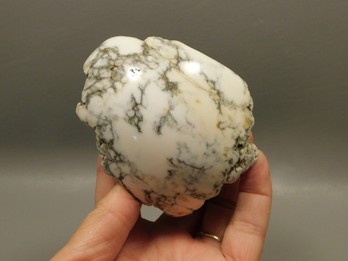 Howlite Polished Rock Decor White Stone Tick Canyon California #O37