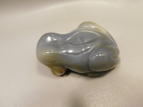 Frog Figurine Agate 3 inch Animal Gemstone Carving
