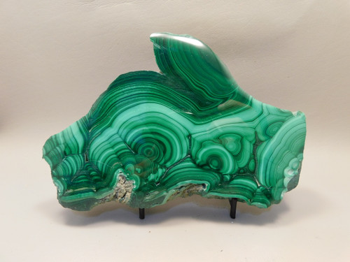 Malachite Polished Rock Green Stone Carving with Stand Africa #O8