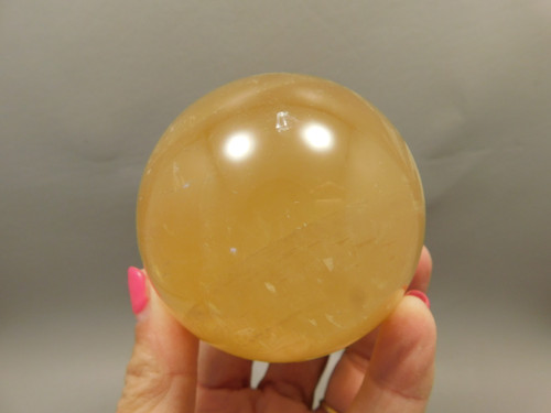 Honey Calcite Stone 2.78 inch Sphere Rock 71 mm Yellow Ball #O20