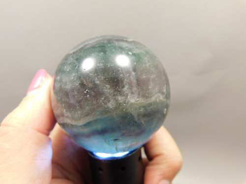 Fluorite Crystal Sphere 2 inch Mineral Banded Stone 50 mm #10