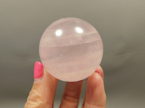 Star Rose Quartz Sphere 1.9 inch Pink Gemstone 48 mm Ball #O6