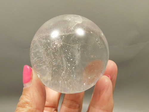 Clear Quartz Crystal Ball 2.25 inch Polished Stone Sphere Brazil #Ob9