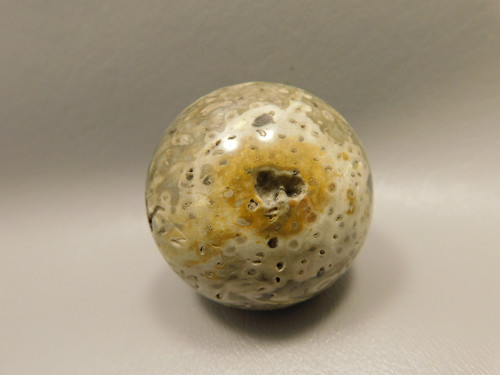 Petrified Palm Wood Sphere 2 inch Stone Fossil Indonesia #O29