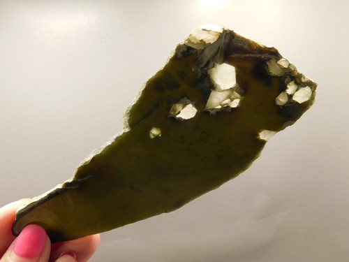 Green Nephrite Jade Polished Stone Slab California Rock #O20