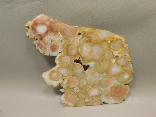 Agate Polished Stone Slab Orbicular Peach White Rock #O1or