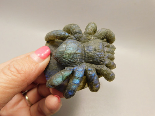 Spider Tarantula Figurine Labradorite Gemstone 2.4 inch Carving #O225 Spider Tarantula Figurine Labradorite Gemstone 2.4 inch Carving #O225