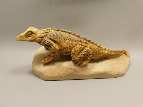 Lizard Iguana Kalahari Jasper Stone Animal Carving #O281