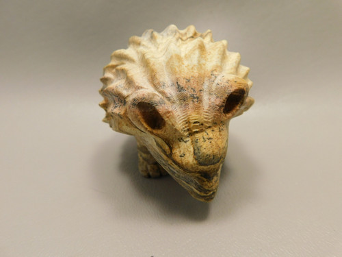 Hedgehog Figurine Stone Animal Carving Kalahari Jasper 3.15 inch #O287