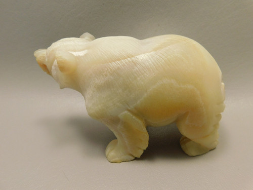 Bear Figurine Stone Animal Carving Agate 4.25 inch #O547