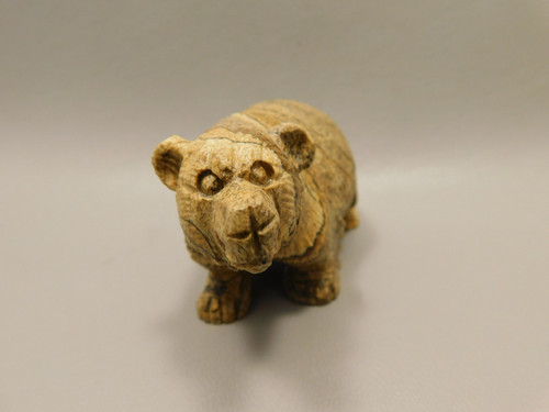 Bear Figurine Stone Animal Carving Kalahari Jasper 3.5 inch #O87