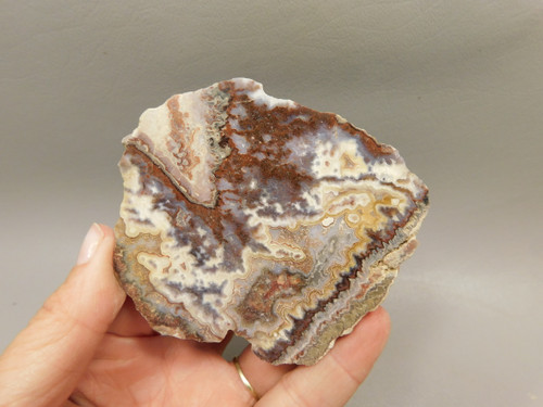 Red Crazy Lace Agate Polished Rock Decorator Stone Mexico #O3