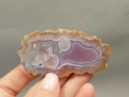Laguna Agate Polished Stone Collector Banded Pink Rock #O21